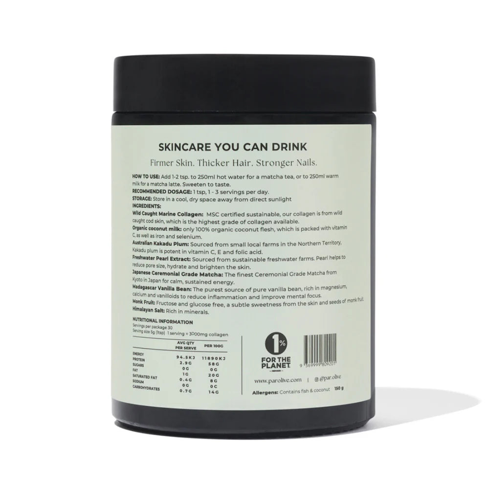 Par Olive Pearl Marine Collagen Superpower (Ceremonial Grade Matcha)