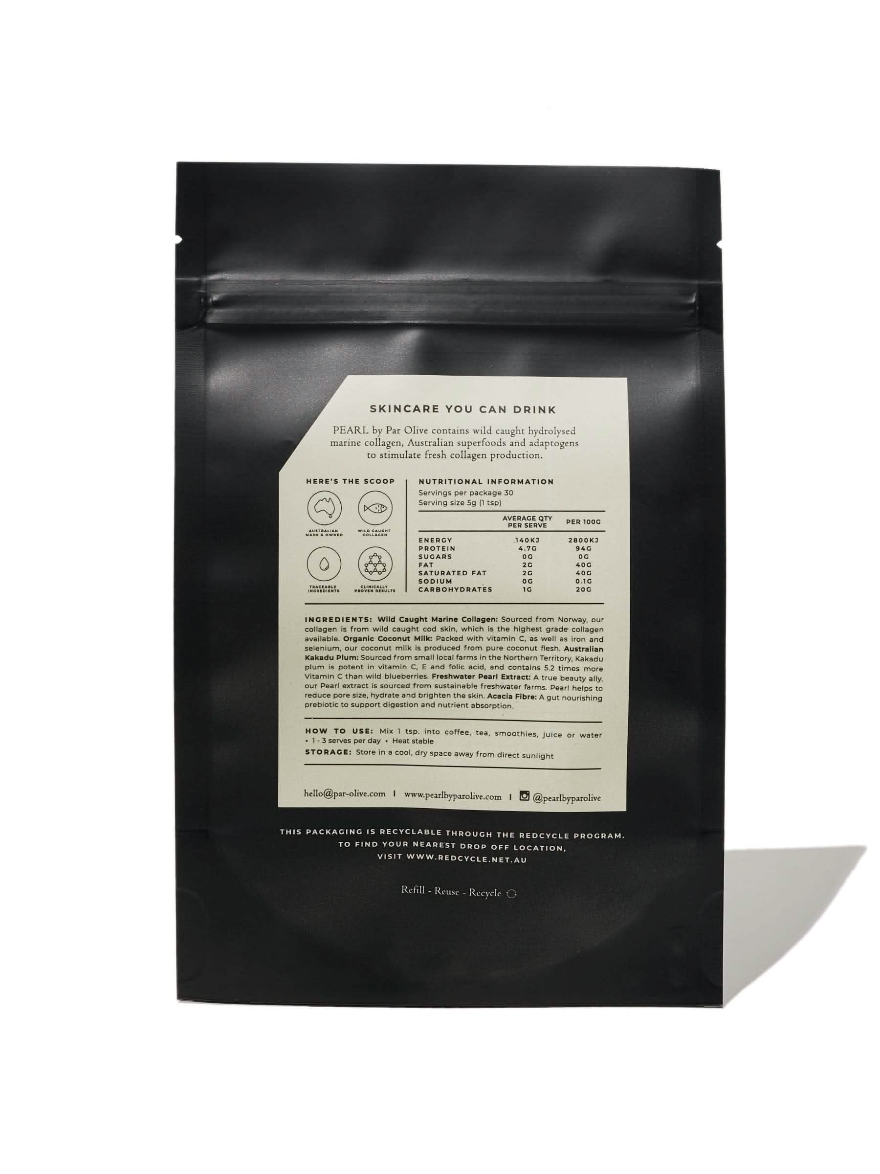 Par Olive Pearl Marine Collagen Superpower (Organic Coconut) Refill Pouch