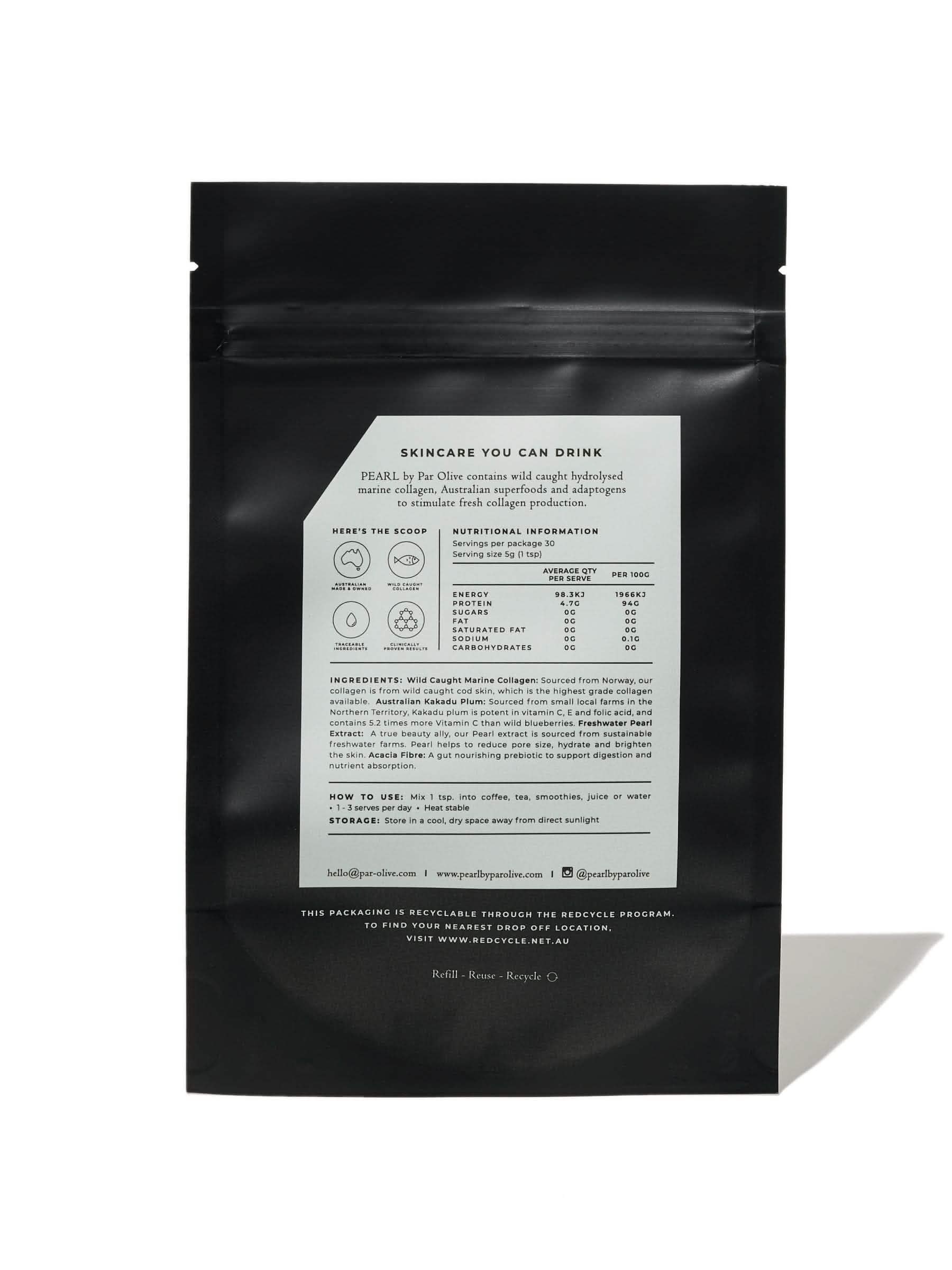 Par Olive Pearl Marine Collagen Superpower (Unflavoured) Refill Pouch